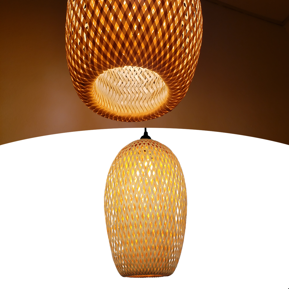 Luminária Pendente de Bambu Saint Martin