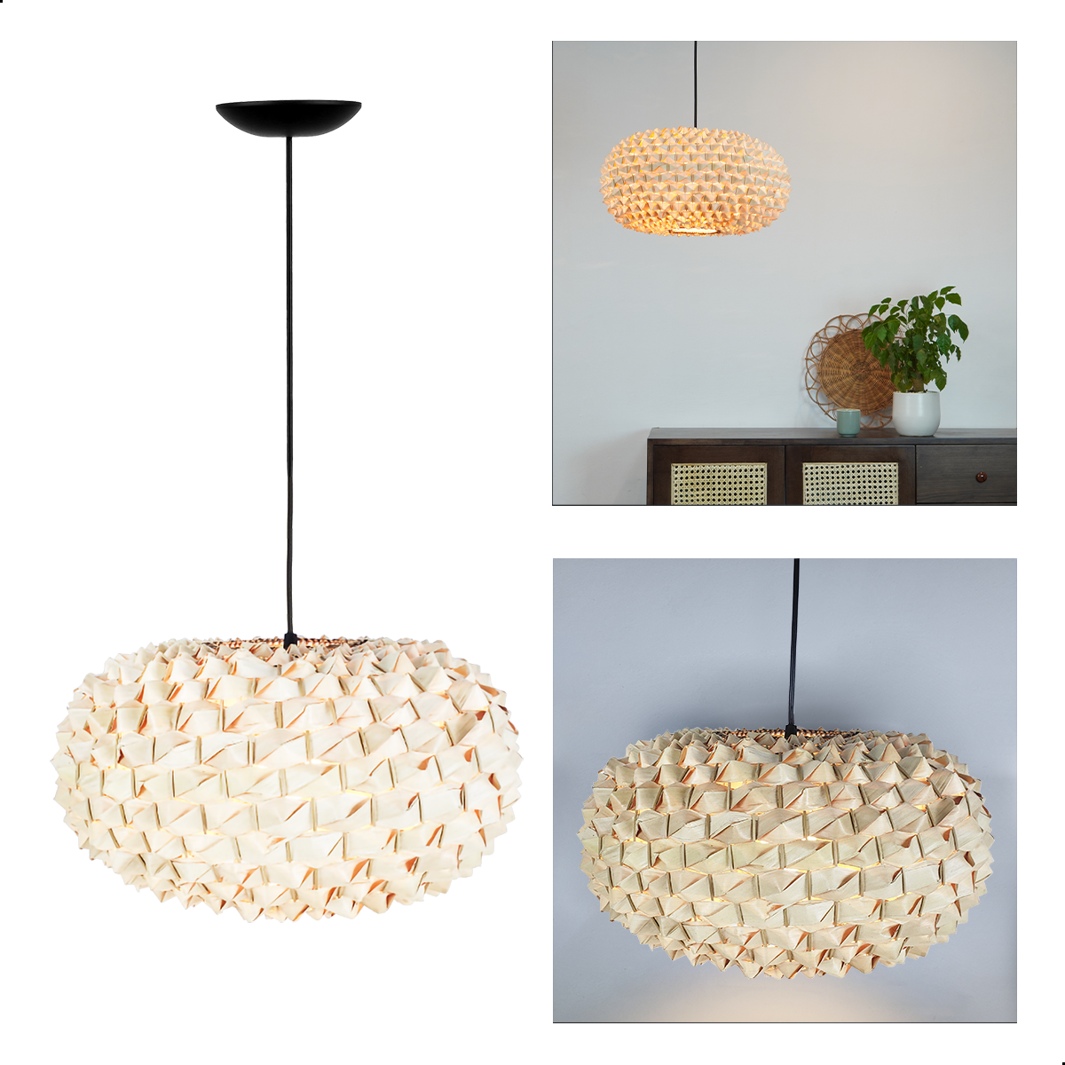 Luminária Pendente de Bambu Califórnia