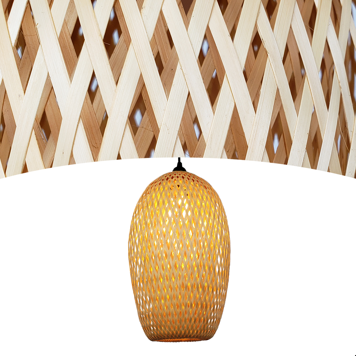 Luminária Pendente de Bambu Saint Martin