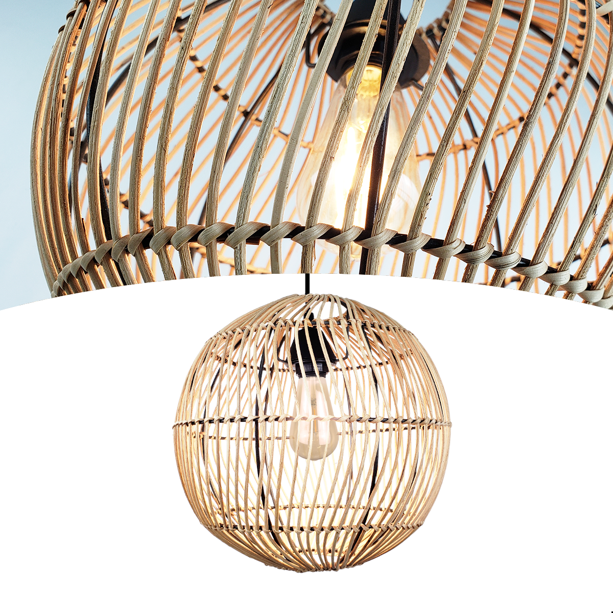 Luminária Pendente de Bambu San Andres
