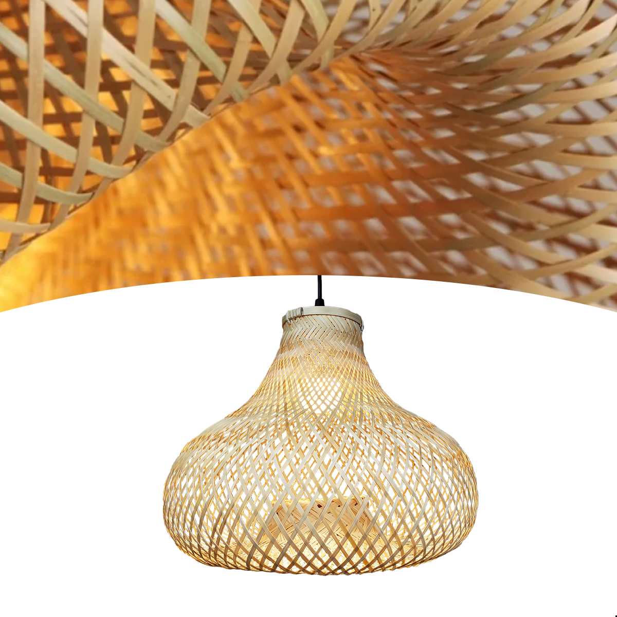 Luminária Pendente de Bambu Porto Rico