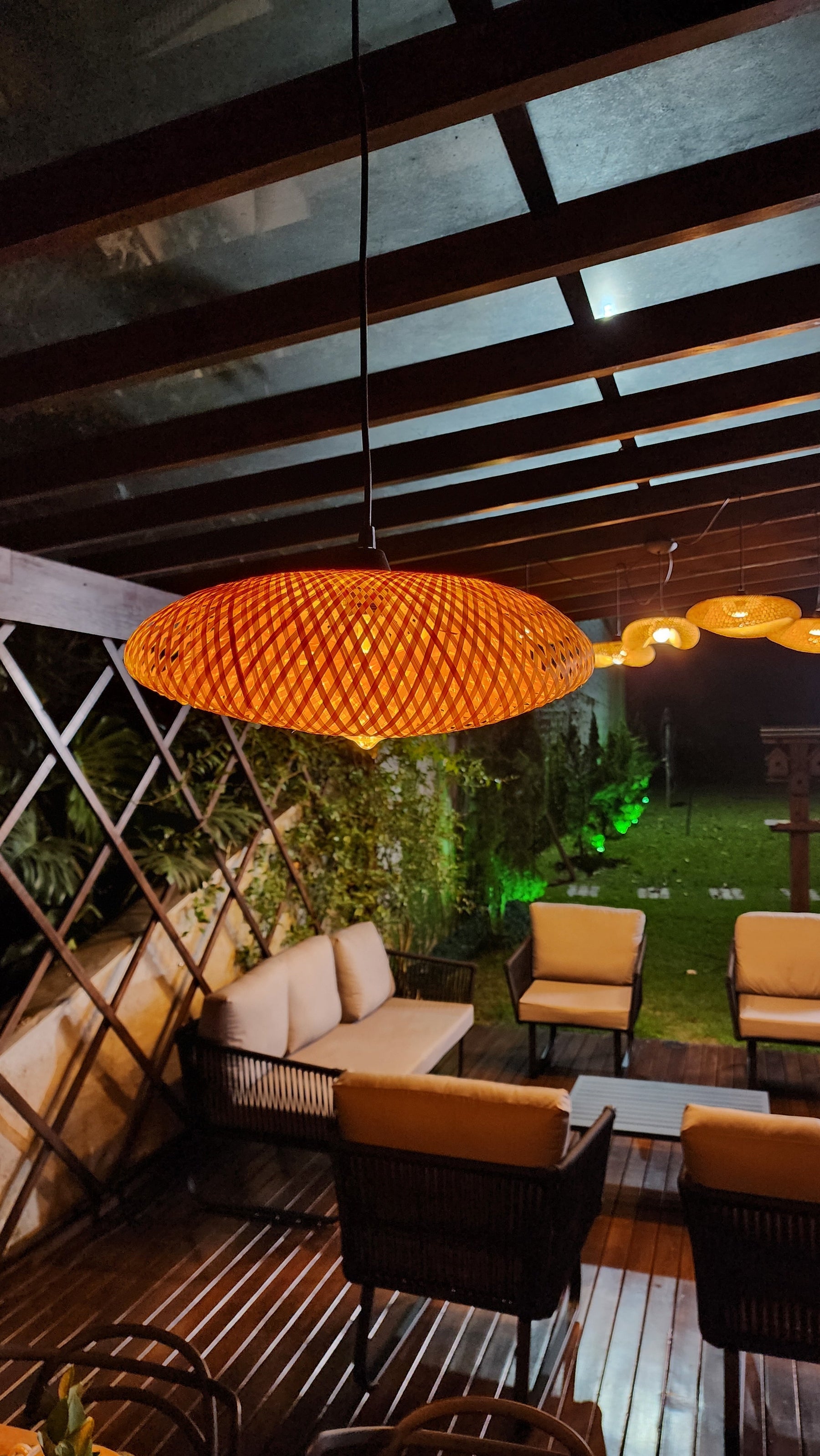 Luminária Pendente de Bambu Honolulu 40cm
