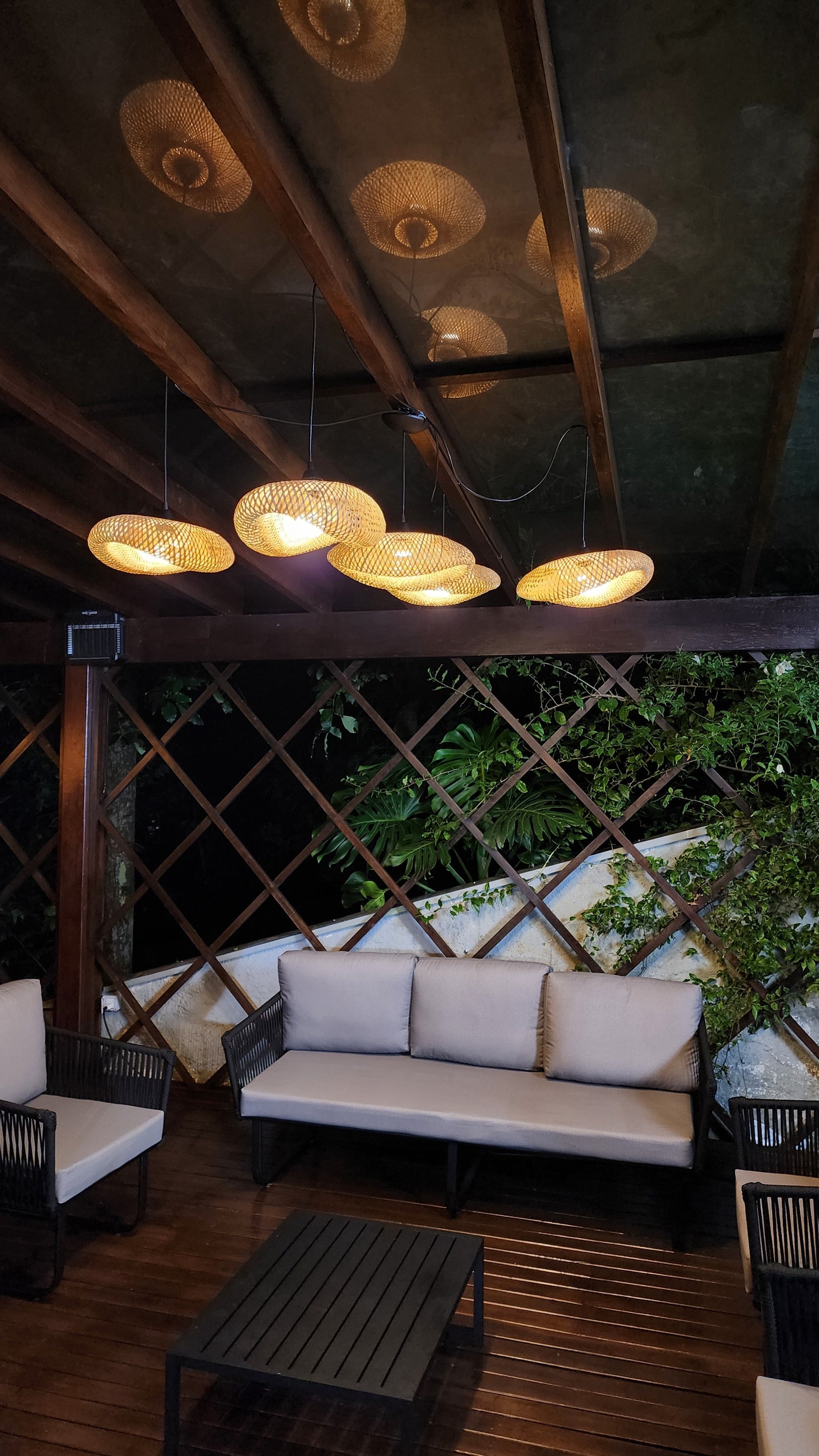 Luminária Pendente de Bambu Honolulu 40cm