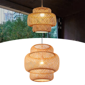 Luminária Pendente de Bambu Cayman Mini