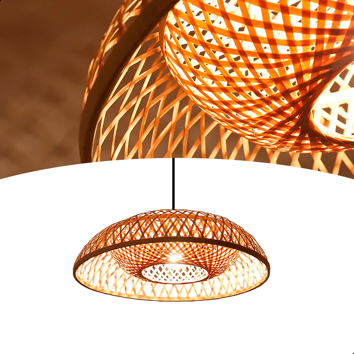 Luminária Pendente de Bambu Tulum