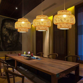 Luminária Pendente de Bambu Cayman
