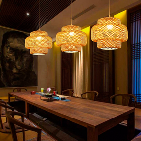 Luminária Pendente de Bambu Cayman Mini