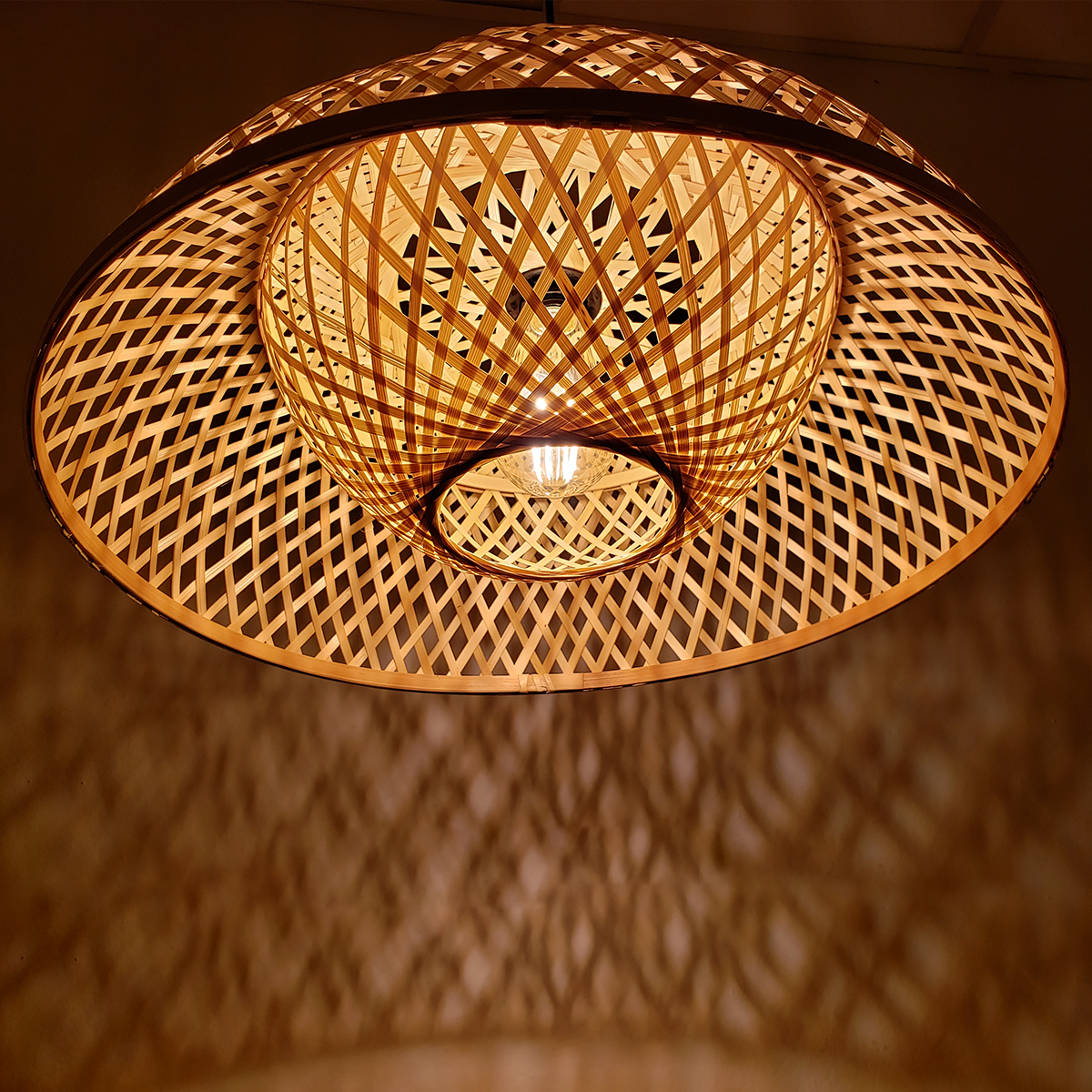 Luminária Pendente de Bambu Tulum