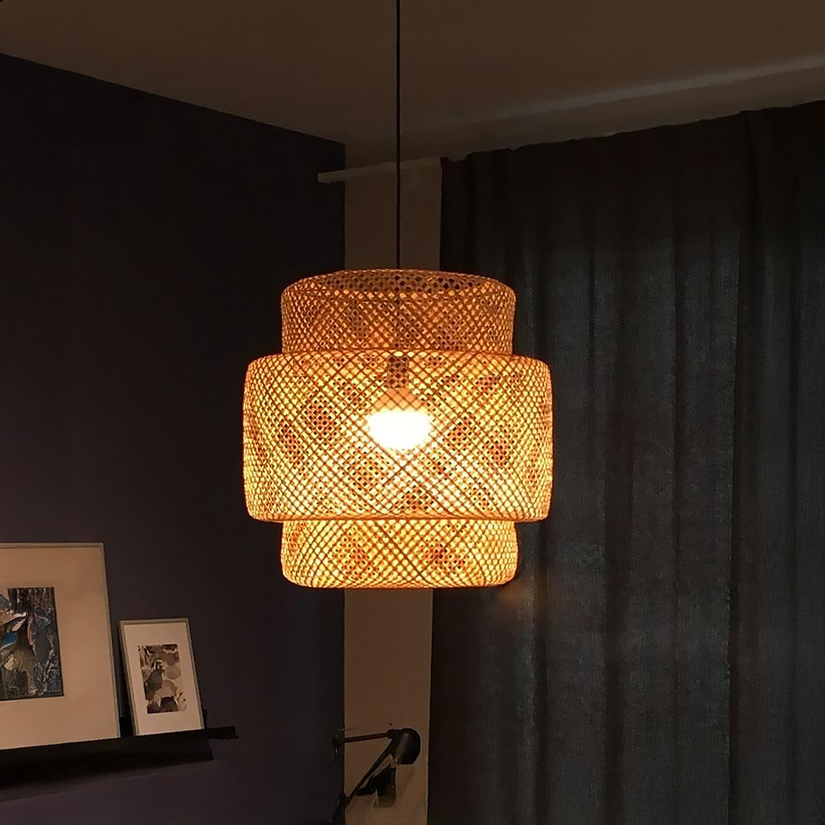 Luminária Pendente de Bambu Cayman Mini