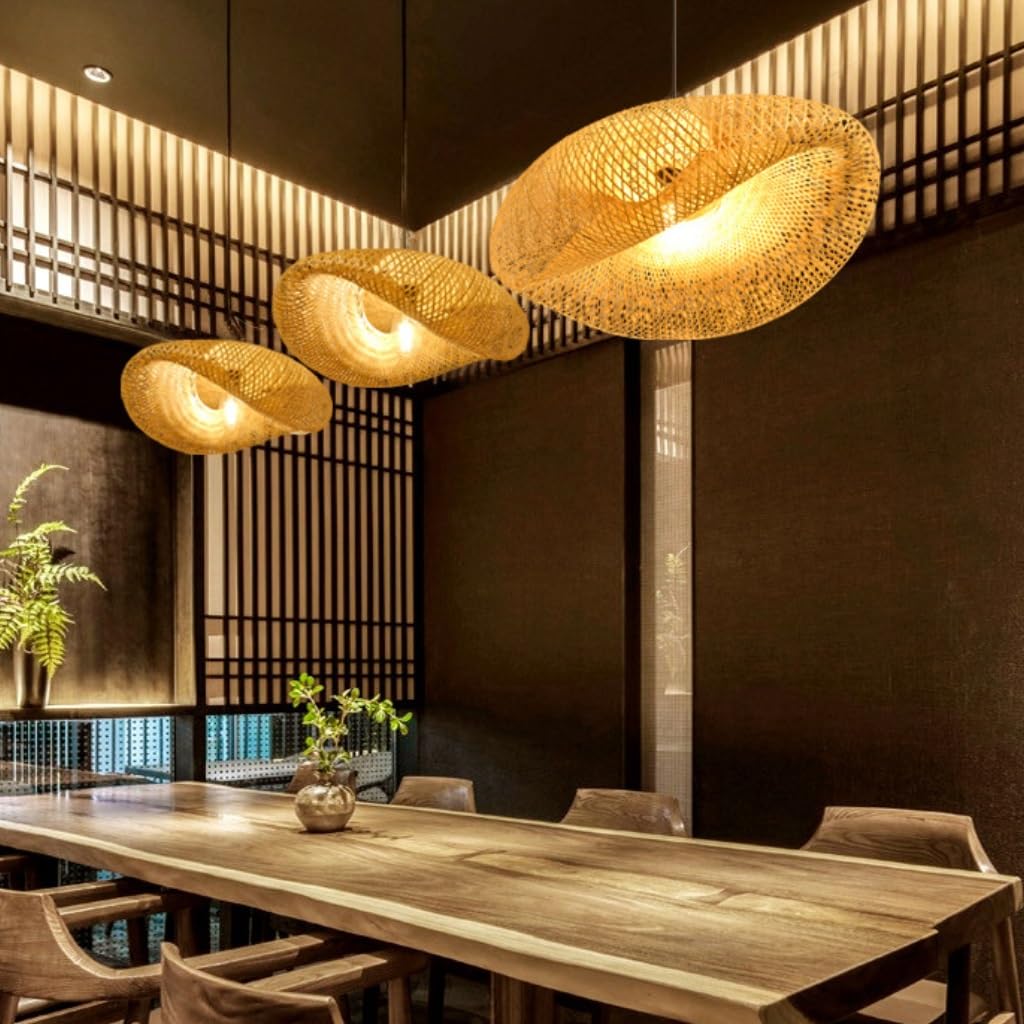 Luminaria Pendente de Bambu Honolulu 60cm