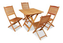 Mesa Arandu 75 x 75 cm com 4 Cadeiras Dobráveis