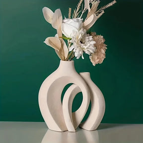 Conjunto 2 Peças de Vasos de Cerâmica Vazados