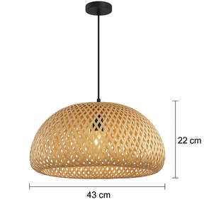 Luminária Pendente de Bambu Malibu 43cm