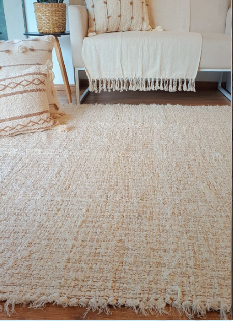 Tapete Artesanal Sala Quarto 100% Algodão Nala Todos os Tamanhos